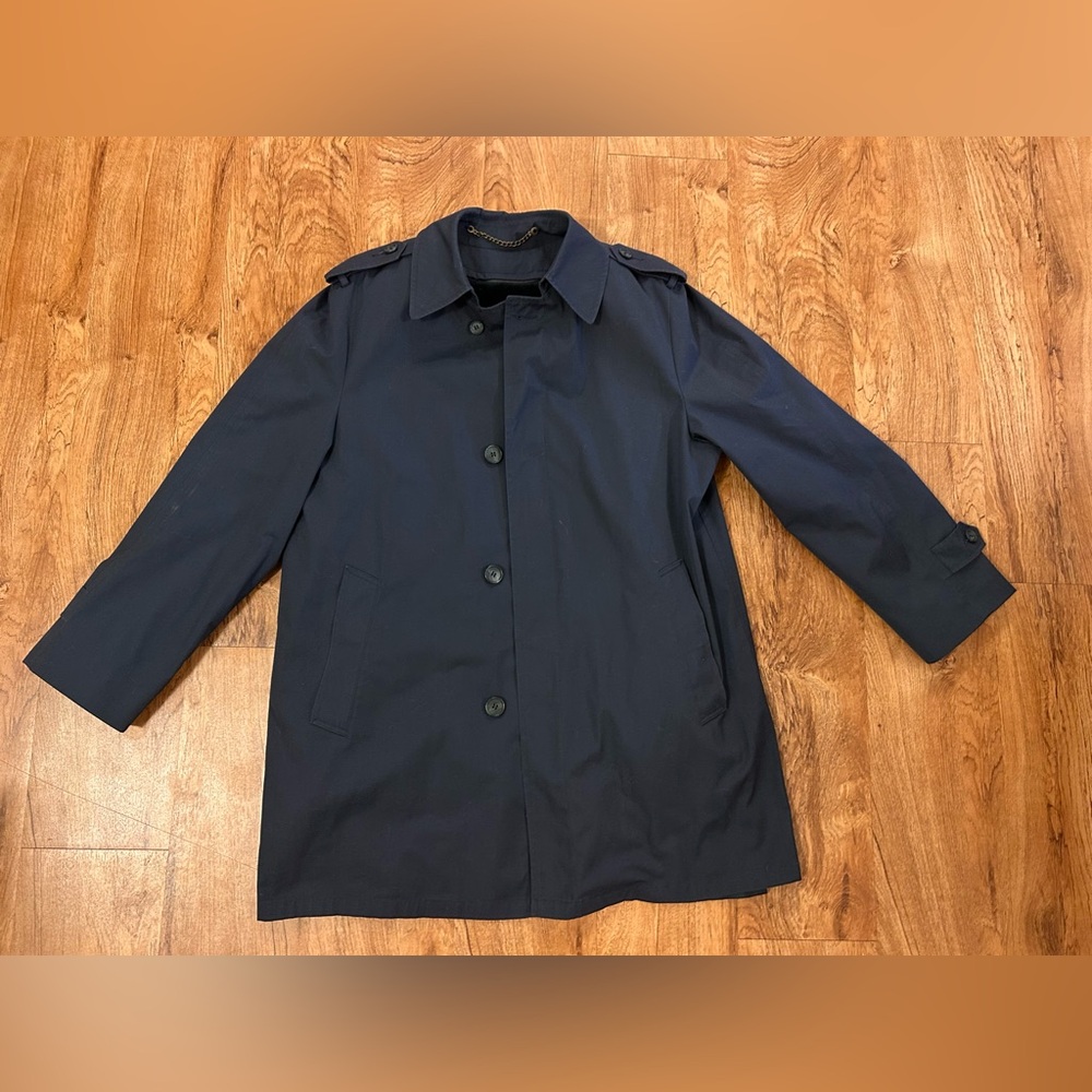 Towncraft Men's Dark Navy Trench Coat